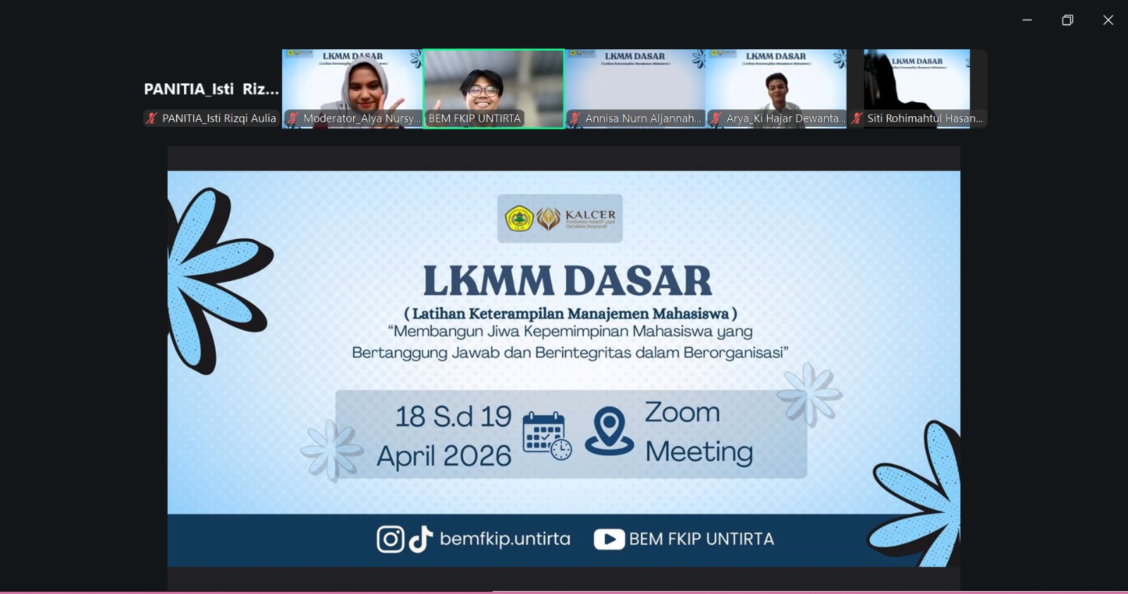 BEM FKIP Untirta Gelar LKMM Dasar 2026 untuk Meningkatkan Jiwa Kepemimpinan Mahasiswa